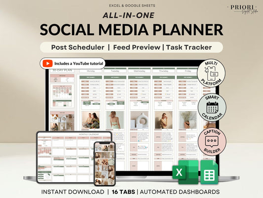 Social Media Planner Spreadsheet