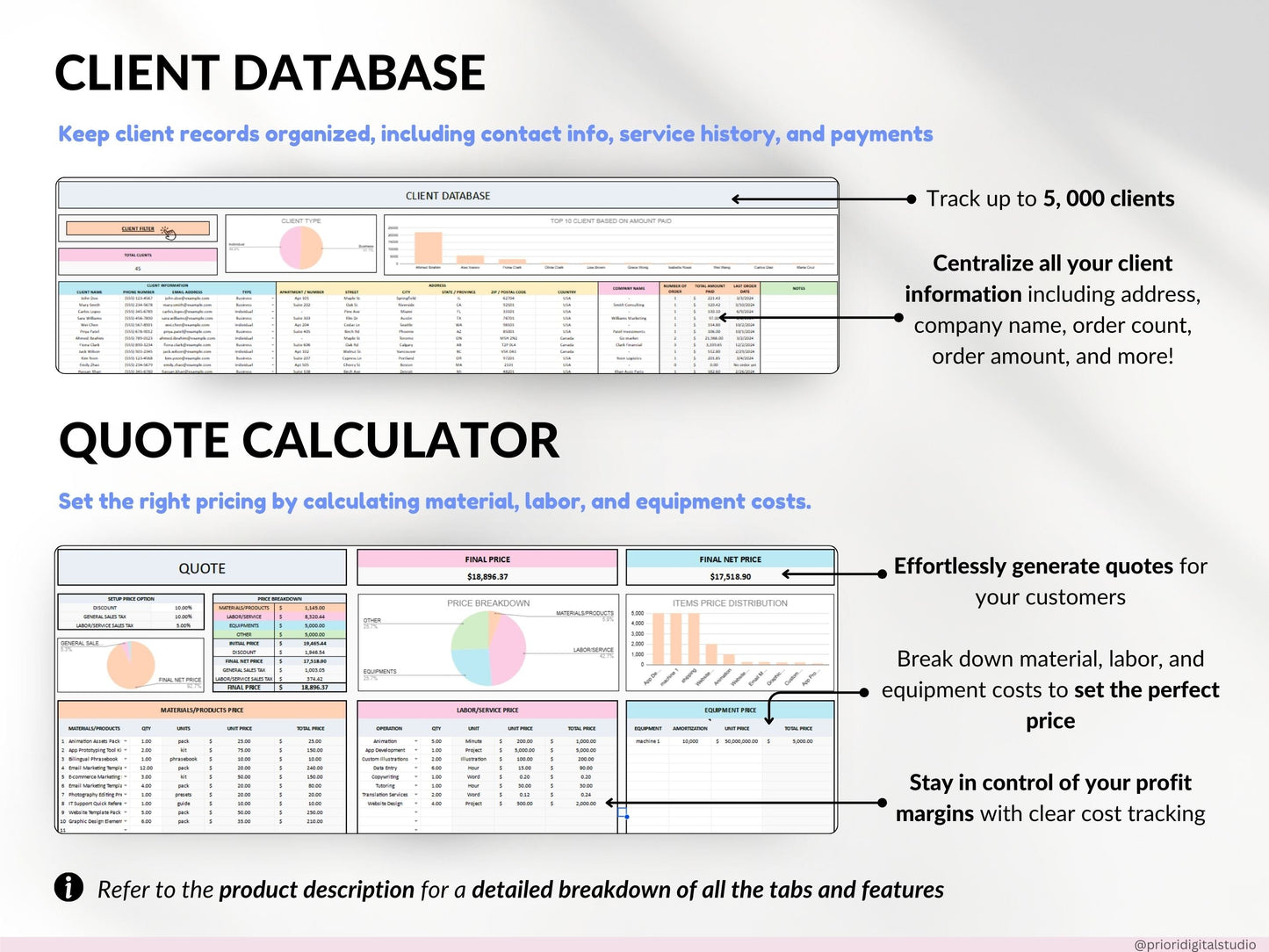 All-in-One Service Business Tracker