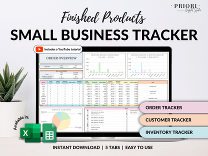 Finished Products Small Business Tracker