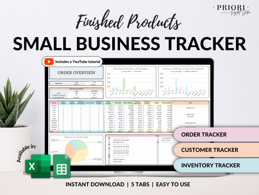 Finished Products Small Business Tracker