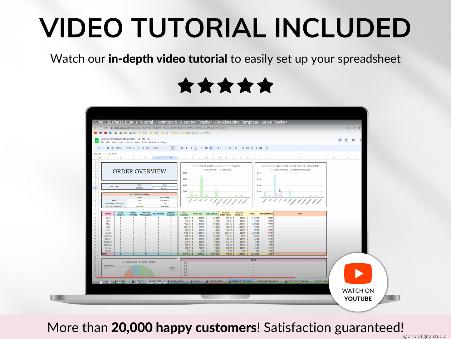 Finished Products Small Business Tracker